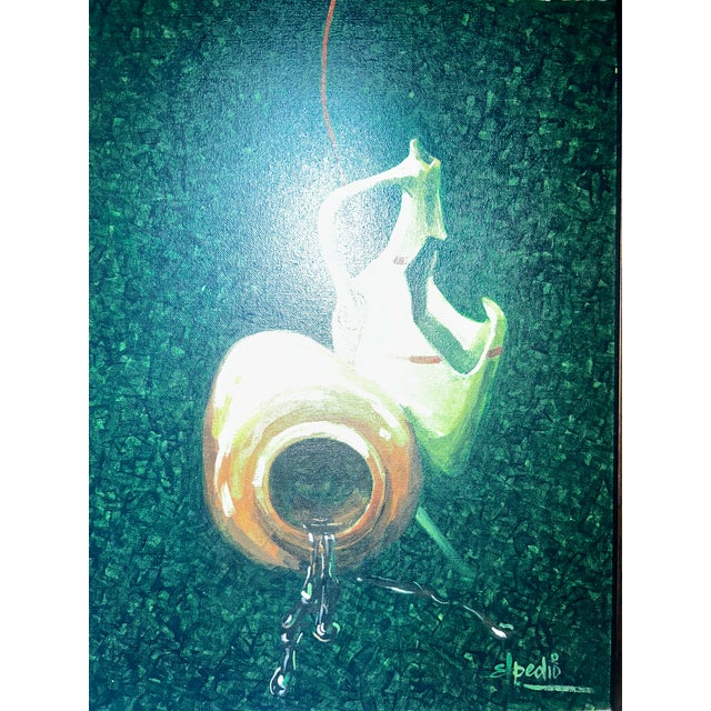 Contemporary “Split Dream: Brokenness & Hope” Original Acrylic Painting by Elpedio Robinson, Jamaican Contemporary Artist For Sale - Image 3 of 8
