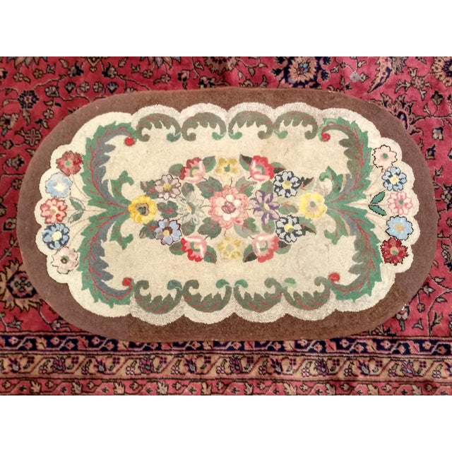 Early American Handmade Hooked Rug 3’ x 4’ 9” Chairish