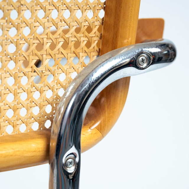 Bauhaus Beech and Wicker Chairs, 1970s, Set of 4 For Sale - Image 15 of 18