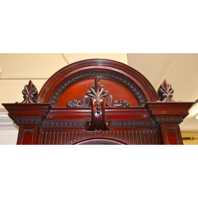 Antique Late 19th Century Victorian Mahogany 9 Tube Tall Case Grandfather Clock For Sale - Image 15 of 17