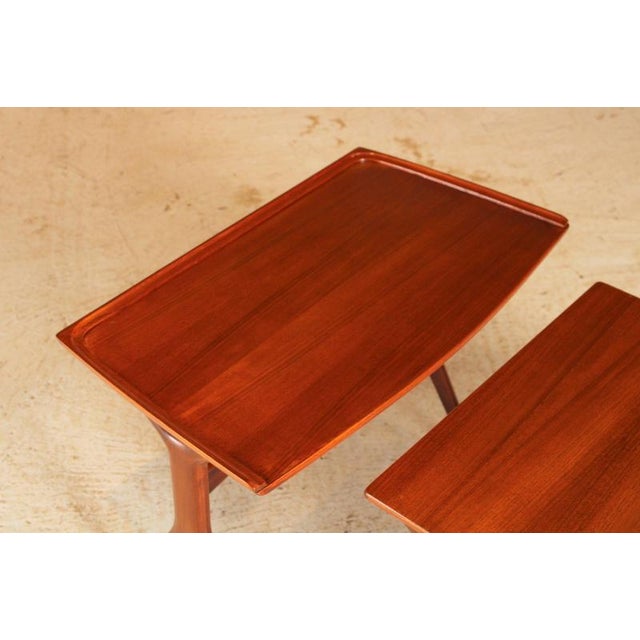 Mid-Century Danish Teak Nest of Tables by Johannes Andersen for CFC Silkeborg, 1960s, Set of 3 For Sale - Image 10 of 18