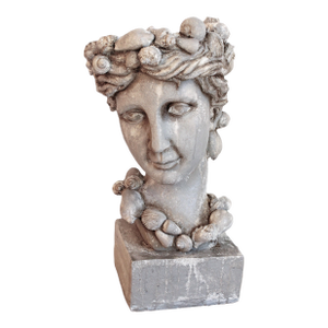 Figural Female Head Bust Planter 22"