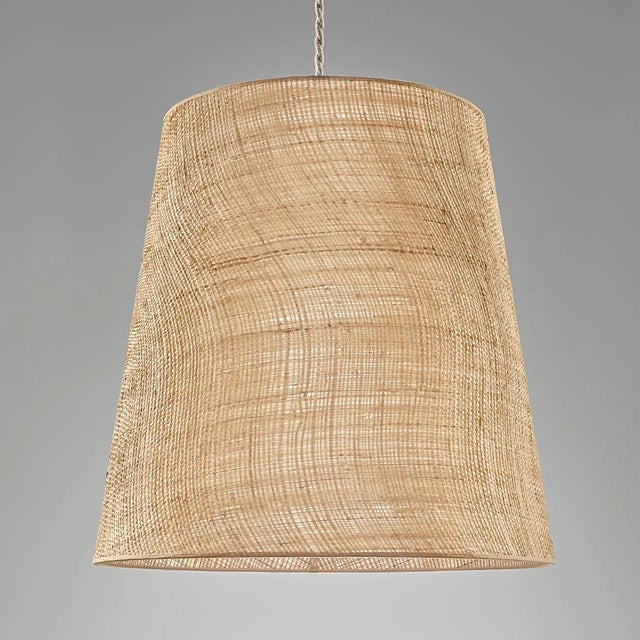 Contemporary Fiji Raffia Ceiling Light For Sale - Image 3 of 4
