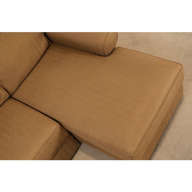 Ethan Allen Upholstered Custom Sectional Sofa With Chaise For Sale - Image 9 of 18