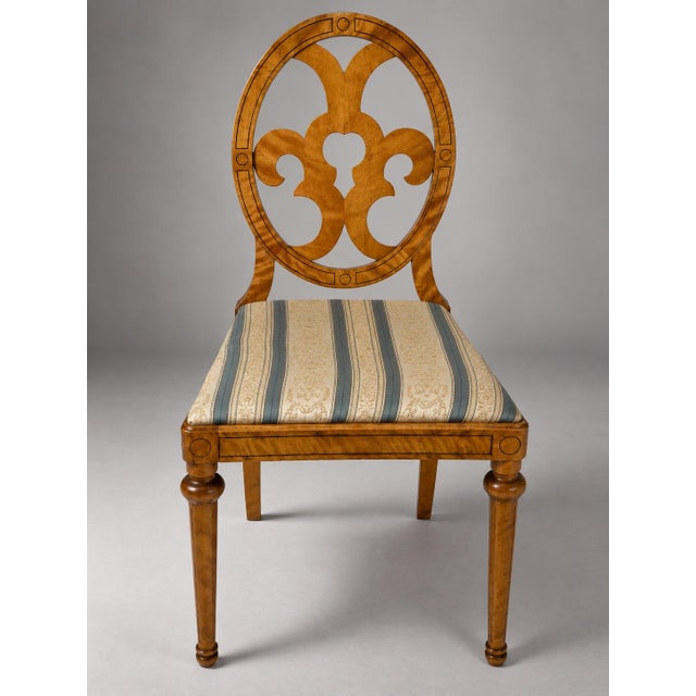 1920s Swedish Grace Side Chairs in Birch with Sculptural Openwork Back, 1920s, Set of 2 For Sale - Image 5 of 7