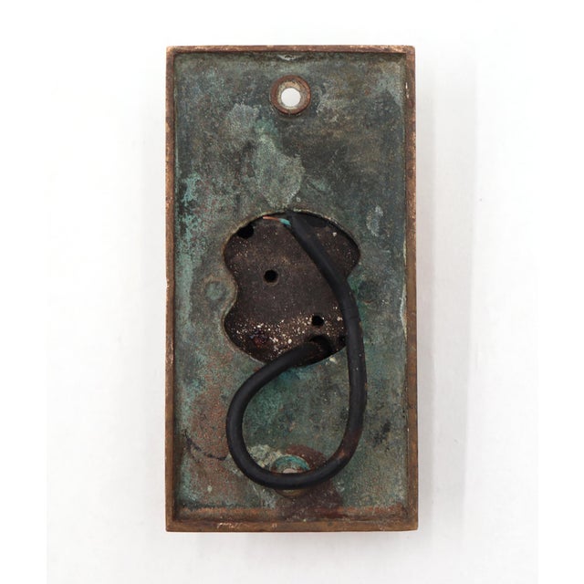 Traditional Vintage Polished Brass Single Button Door Bell For Sale - Image 3 of 3