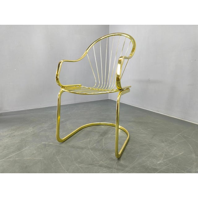 Brass Dining Chairs by Gastone Rinaldi for Rima, Italy, 1970s, Set of 5 For Sale - Image 9 of 18