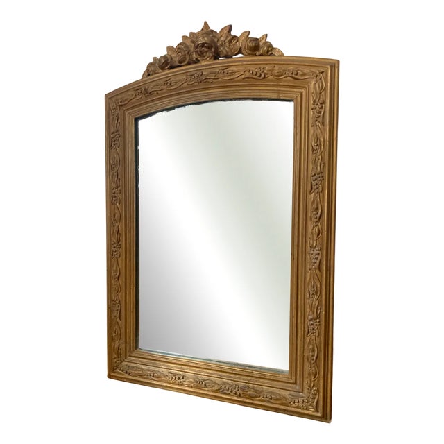 Napoleon III Stuccoed and Gilded Wood Mirror, 1800s For Sale