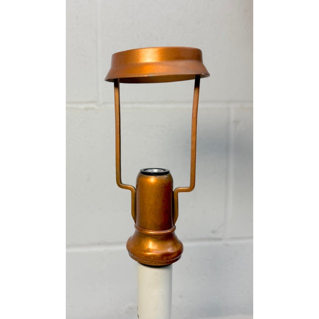 Brass Vintage Tiffany Studios Hand Blown Favrille Lustre Glass Electric Table Lamp For Sale - Image 8 of 9