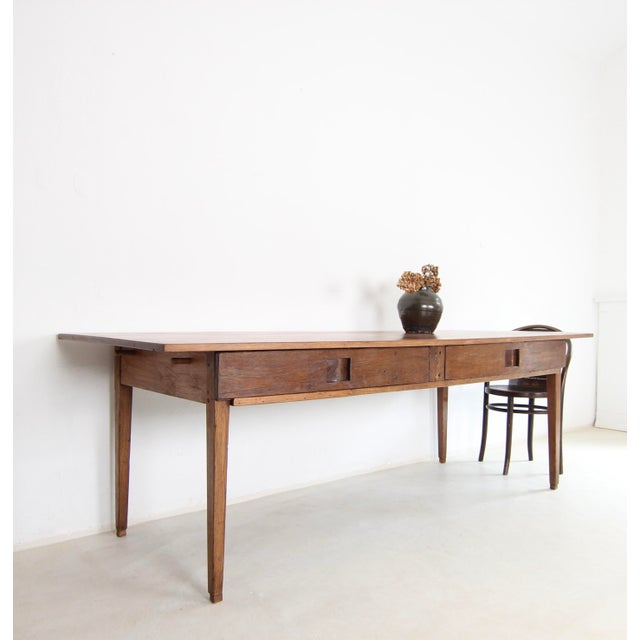 19th Century French Farm Table with Sliding Doors For Sale - Image 3 of 18