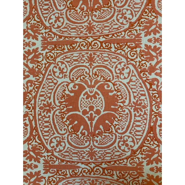 China Seas Quadrille Veneto Terracotta 4 Yards Kiss Coated Fabric 302212f For Sale - Image 4 of 7