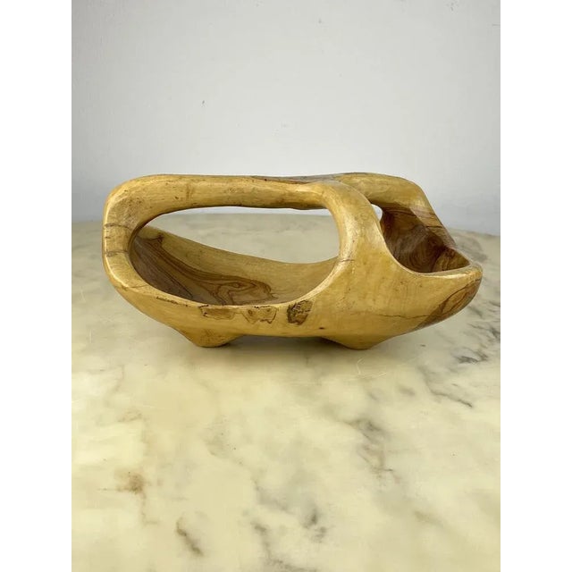 1960s Olive Wood Centerpiece, Italy, 1960s For Sale - Image 5 of 10