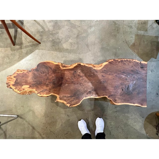 1970s Nakashima Style Organic Modern Coffee Table For Sale - Image 5 of 9