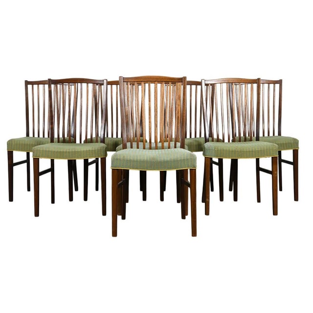 1950s 1950s Set 8 Danish Mid Century Modern Teak Dining Chairs For Sale - Image 5 of 10