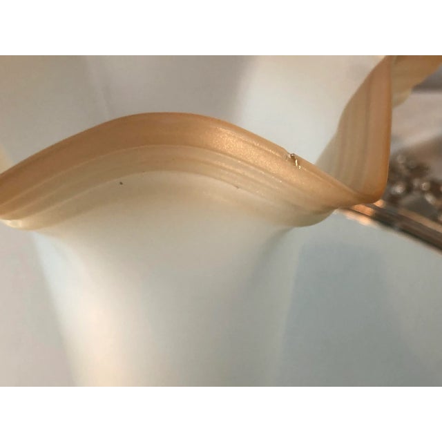Late 20th Century Pair of Late 20th Century Vianne Cognac Tulip Otteson Glass Satin Shades For Sale - Image 5 of 8