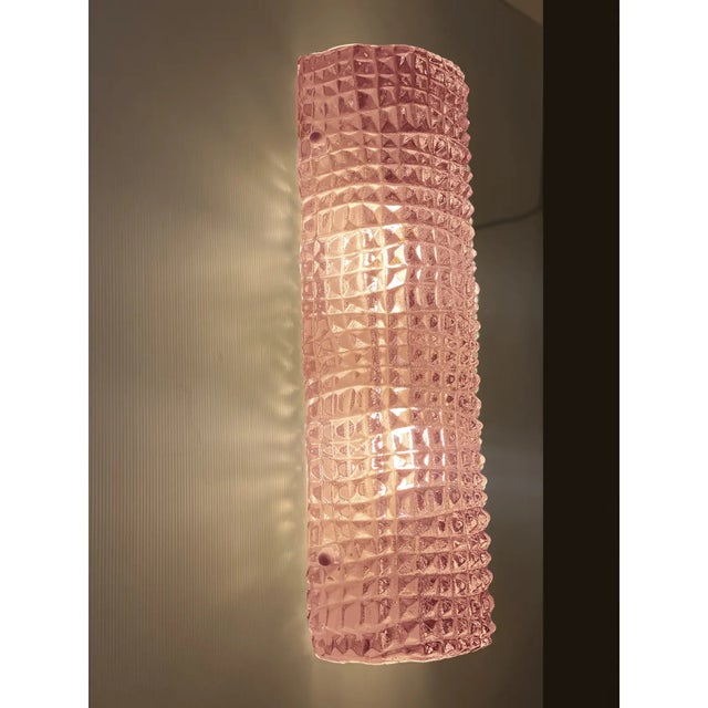 Italian Murano Glass Pink “Cocodrile” Wall Sconces in Modern Organic Lot of 4 For Sale - Image 4 of 6