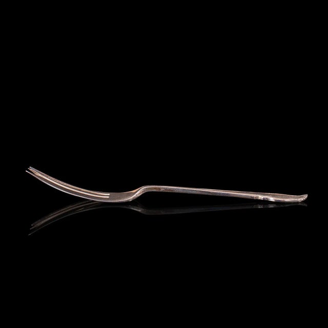 1935 Vintage Art Deco Silver English Cake Forks - Set of 12 For Sale - Image 6 of 13