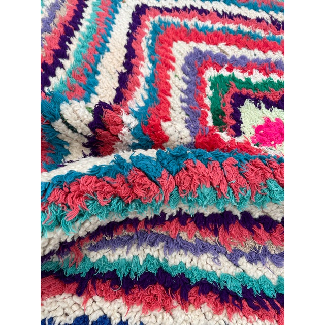 Mid Century Modern Colorful Moroccan Azilal Rug For Sale - Image 6 of 8