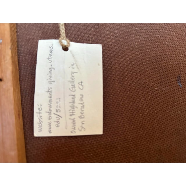 Green Painting by Mort Baranoff (Texas, 1932 -1978) Cypress With Moon For Sale - Image 8 of 8