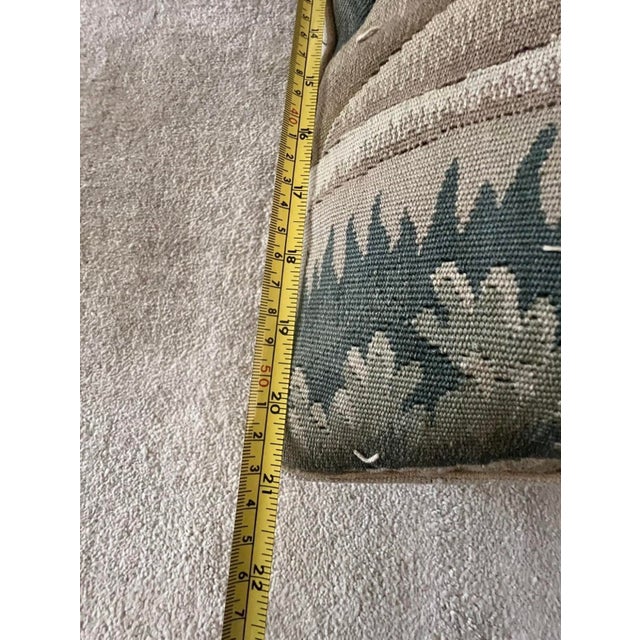 Antique French Aubusson Tapestry Pillow Cushion Large 21" Cherub Lyre Book For Sale - Image 11 of 12