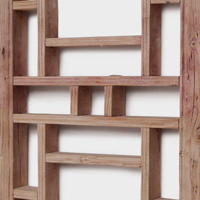 Chinese Chinese Geometric Lattice Window Panel, C. 1900 For Sale - Image 3 of 4