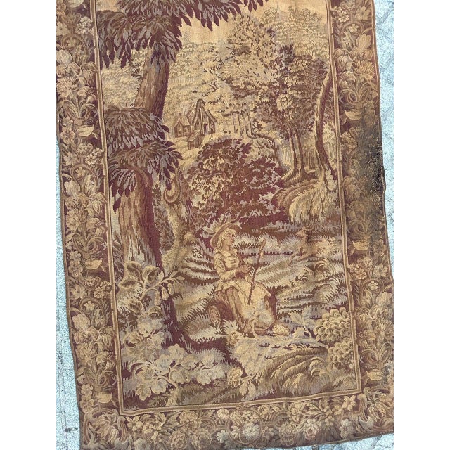 Antique French Aubusson Jacquard Tapestry Panel, 1920s For Sale - Image 18 of 18