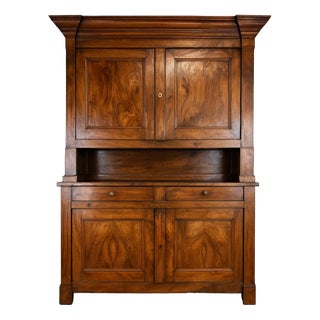 Empire Cupboard in Oak and Walnut For Sale