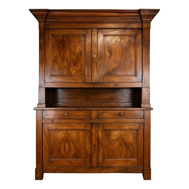 Empire Cupboard in Oak and Walnut For Sale