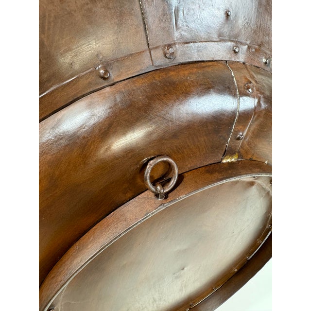 Vintage Oversized Industrial Style Riveted Metal Tray For Sale In Kansas City - Image 6 of 6