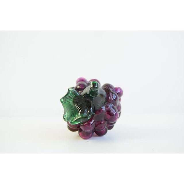 Vintage Czech Glass Grape Cluster in Hand-Blown Art Glass, 1970s For Sale - Image 6 of 13