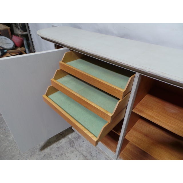 1950s Swedish Gustavian Style 3 Door Sideboard For Sale - Image 5 of 11