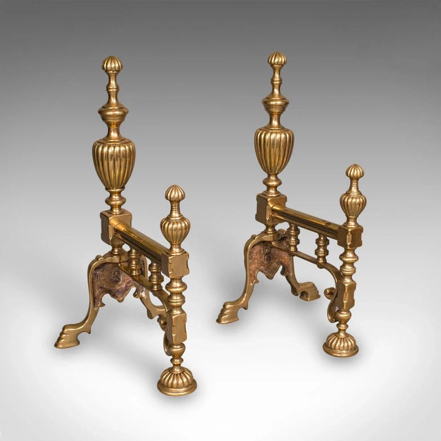 Antique Fireplace Tool Suite, English, Brass, Shovel, Poker, Tongs, Victorian For Sale - Image 10 of 12