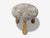 Danish Modern Style, Gray Sheepskin, Maple, Shearling Footstools, 21st C. For Sale - Image 4 of 9