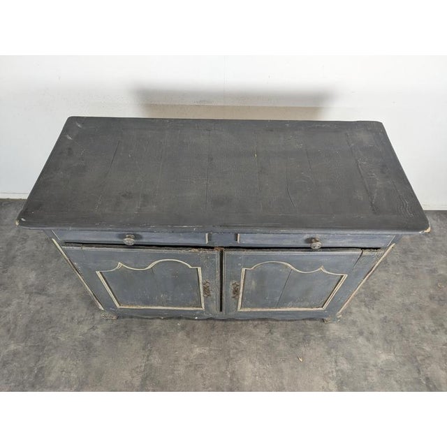 Louis XV Style Buffet in Black Patinated Oak For Sale - Image 4 of 11