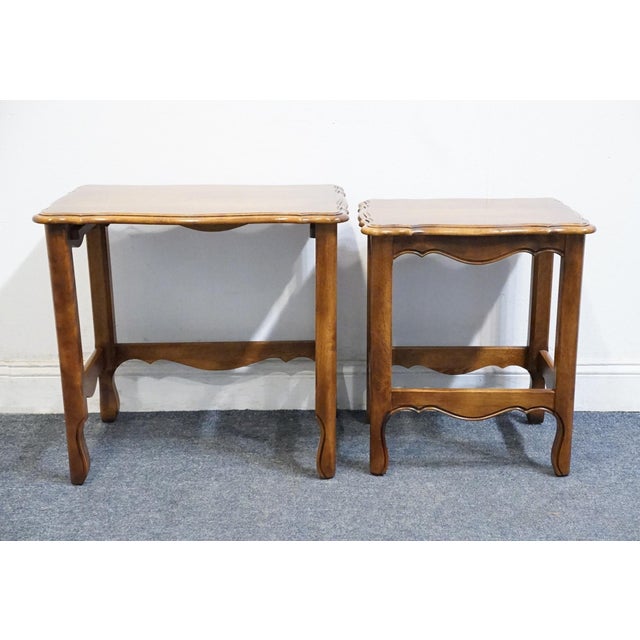 Ethan Allen Country French Collection Solid Birch Accent Nesting End Tables 26-8305 For Sale - Image 13 of 18