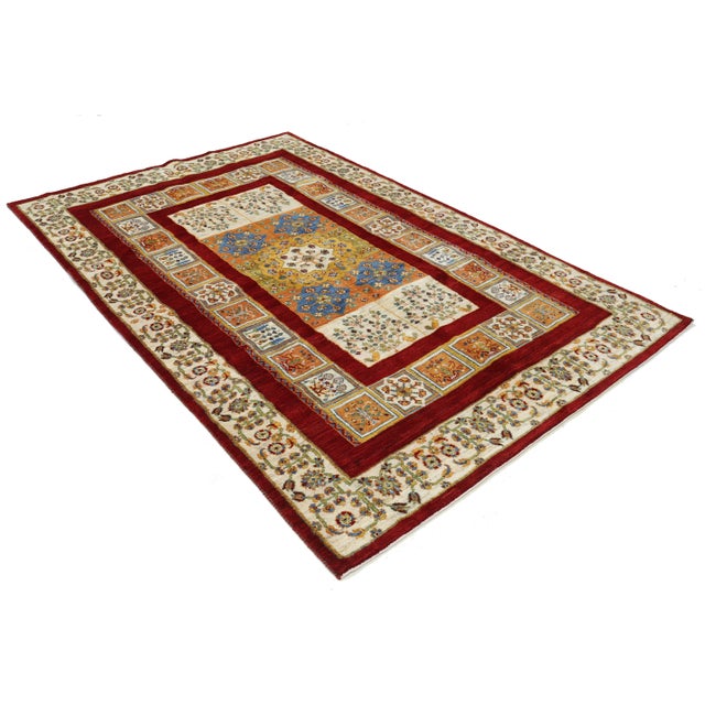 A Gabbeh is a handmade Persian rug which were traditionally woven by Qashqai and Luri weavers in Persia. These rugs are...