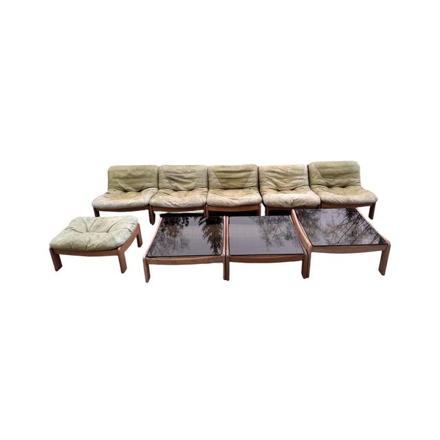 1970s German Brutalist Modular Seating Set by Carl Straub, 1970s, Set of 9 For Sale - Image 5 of 8