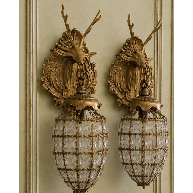 Late 20c French Louis XVI Gilt Bronze Sconces Wall Lamps - Pair For Sale - Image 15 of 16