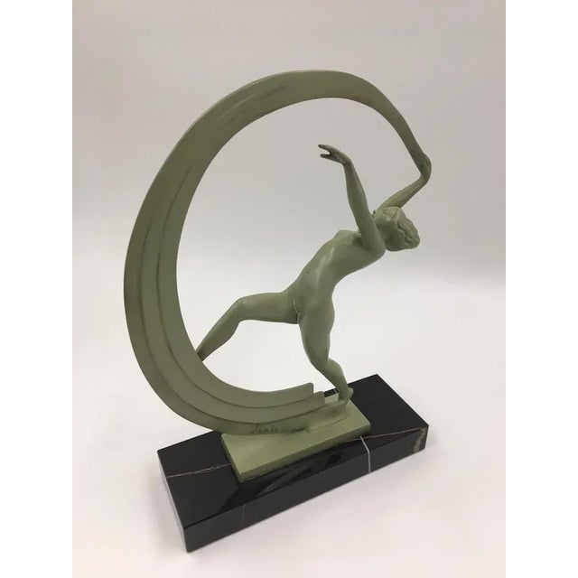 Art Deco Female Figurine Bacchanal by Max Le Verrier, 1920s For Sale - Image 3 of 5