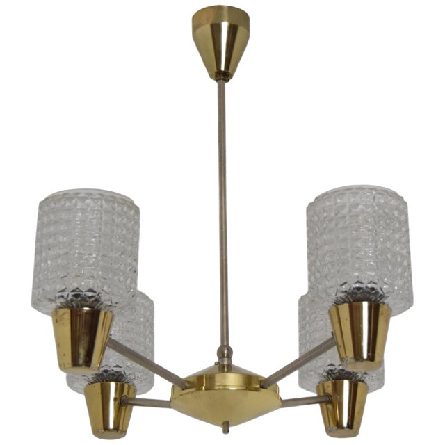 Mid-Century Chandelier from Kamenicky Senov, 1960s For Sale