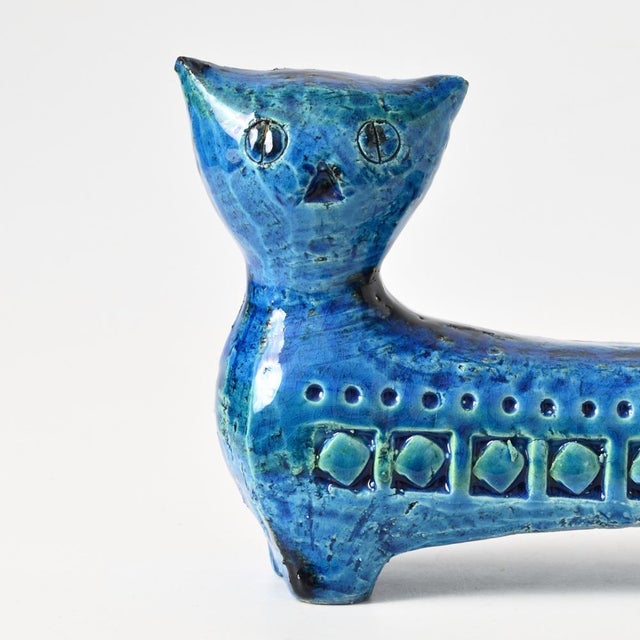 Rimini Blu Cat Figurine by Aldo Londi for Bitossi, 1960s For Sale - Image 11 of 12
