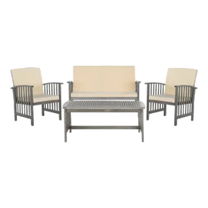 Abigail Outdoor Set in Grey Wash & Beige - 4 Pieces