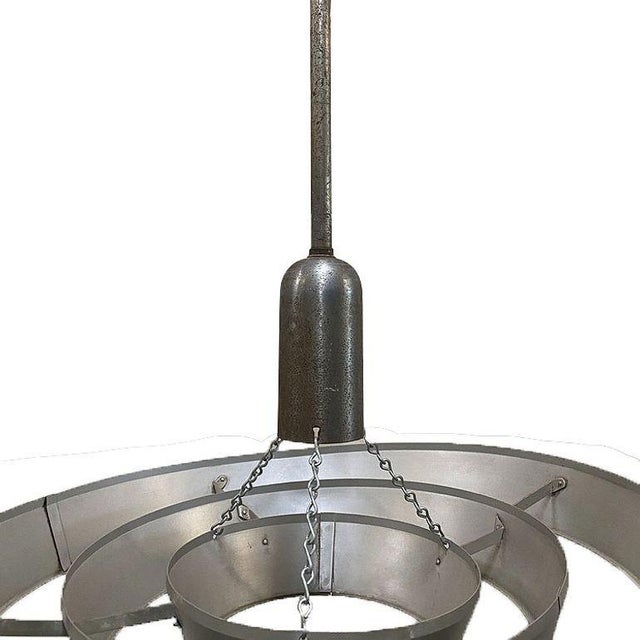 1950s Mid-Century Modern "Saturn" Ceiling Aluminum 19" Pendant by Kurt Versen, Pair For Sale In Los Angeles - Image 6 of 8