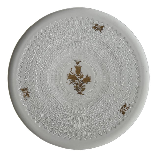 Romanze Goldblume Cake Plate by Björn Wiinblad for Rosenthal Studio Linie, Germany, 1980 For Sale