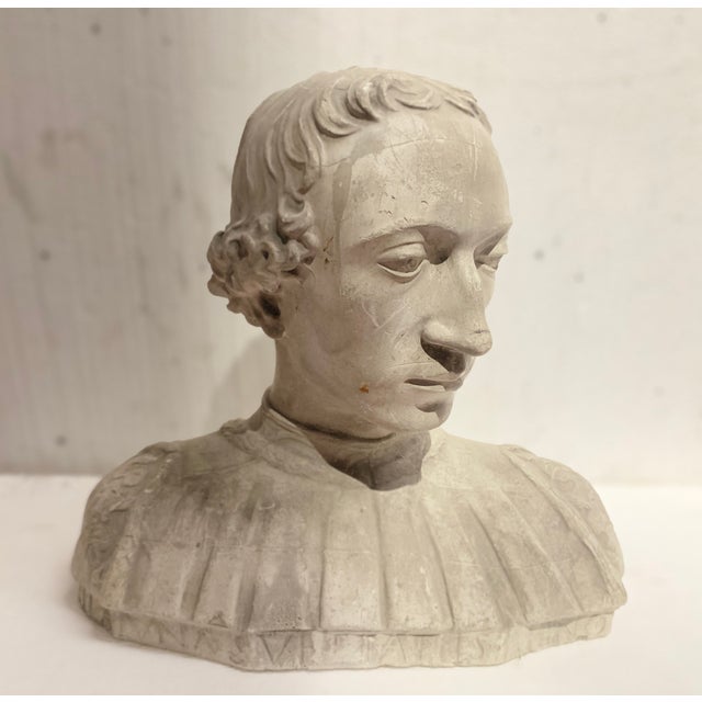 20th Century Sculpted Plaster Cast of a Bust of a Young Man, 1920s For Sale - Image 10 of 11
