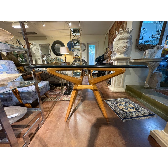 Chestnut 1960s Italian Modern Dining Table Designed by Mario Gottardi for Roncoroni Cantu For Sale - Image 8 of 14