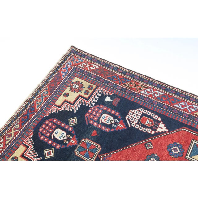 Antique Caucasian Baku Shirvan Rug -5' 6'' X 3' 4'' For Sale - Image 10 of 12