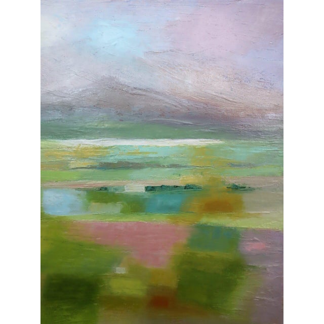Contemporary Modernist 'Severn Haze' Original Abstract Landscape Oil Painting, Framed For Sale - Image 9 of 12
