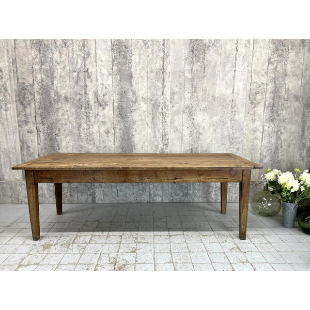 Rustic Taper Leg Dining Table For Sale - Image 12 of 12