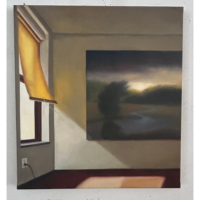 'Interior With Landscape' by James Shilaimon, 2006, Oil Painting on Canvas For Sale - Image 13 of 18